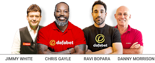 Dafabet Ambassadors Jimmy White, Chris Gayle, Ravi Bopara, and Danny Morrison - A Winning Team